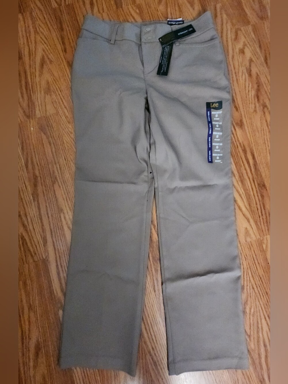 Lee Women's Khaki Straight-Leg Pants